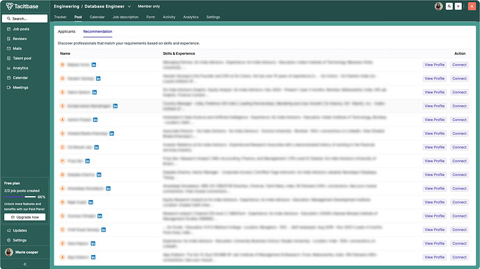 Recommandation tab  preview