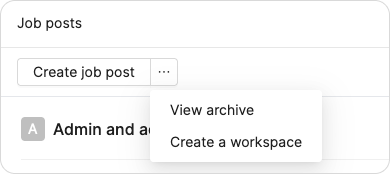 Archive job post